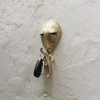 Porte-manteau mural en métal, personnage avec porte-clés noir et anneau de clés
