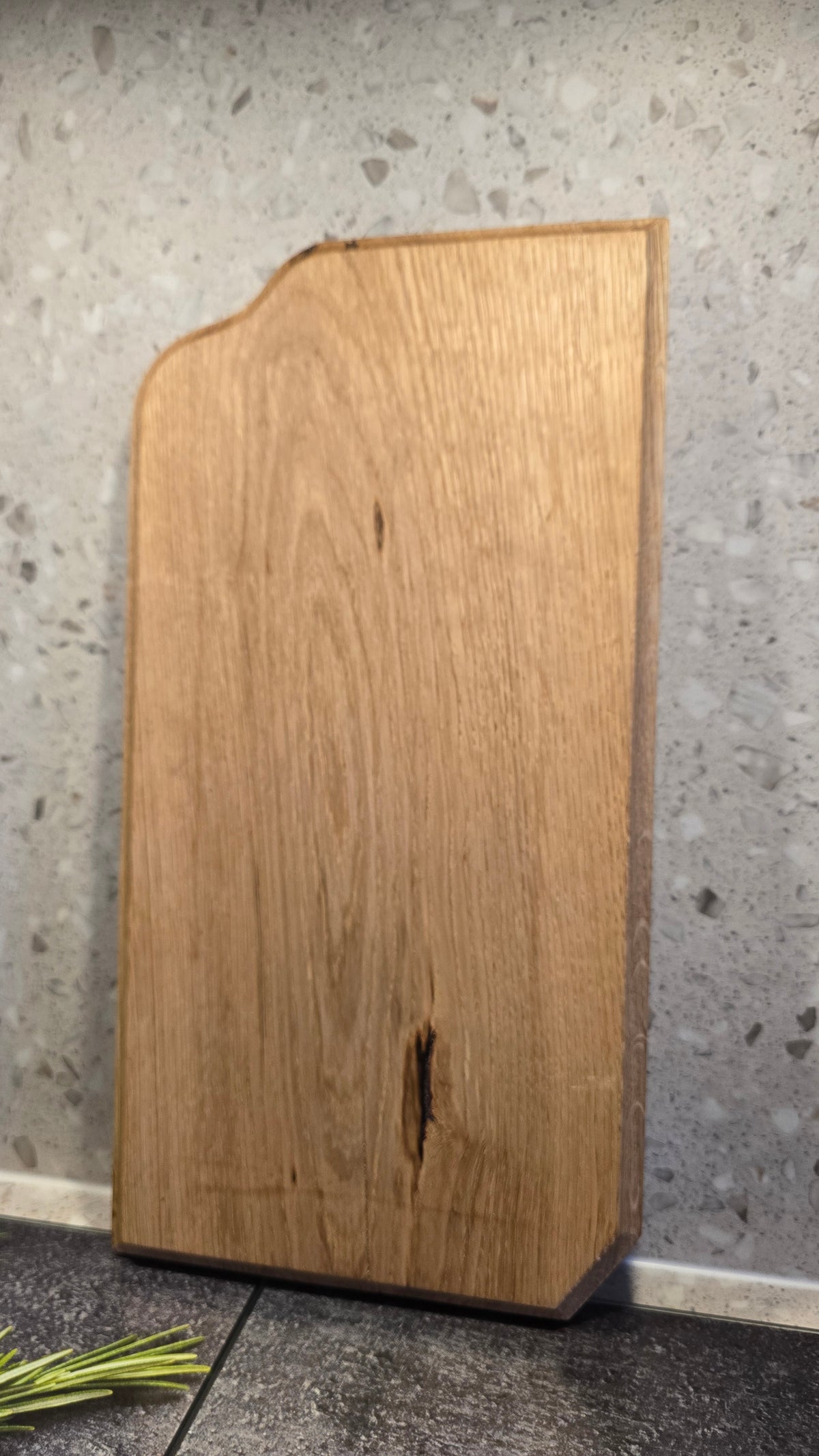 Organic solid oak serving board & walnut butterfly inlays — One-of-a-kind piece