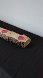 Candlestick / Rustic candle holder in solid ash