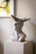 Sculpture - Buste du fou "d'un naturel taquin"