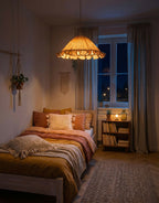 Emilia "fleurettes" conical pendant light with frill