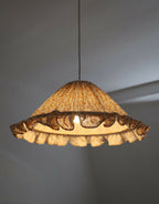 Emilia "fleurettes" conical pendant light with frill