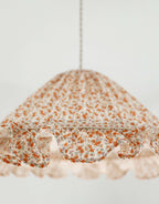 Emilia "fleurettes" conical pendant light with frill