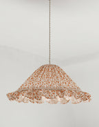 Emilia "fleurettes" conical pendant light with frill