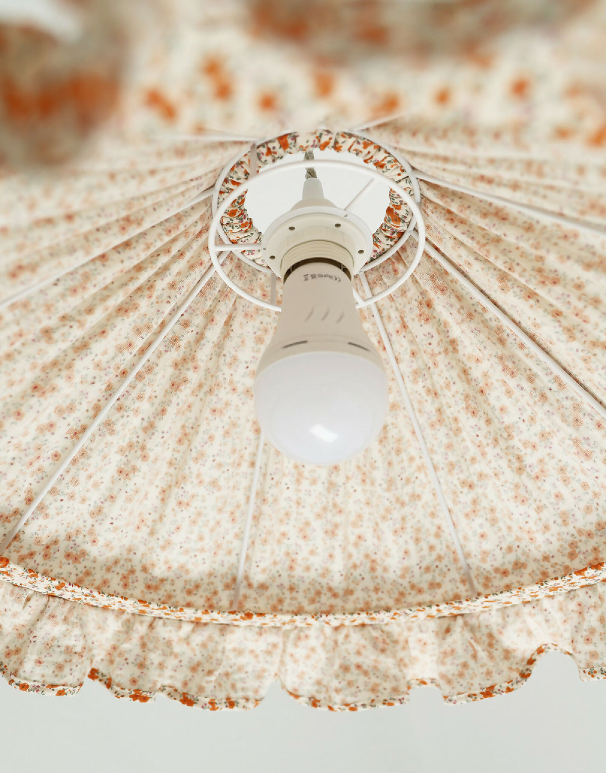 Emilia "fleurettes" conical pendant light with frill