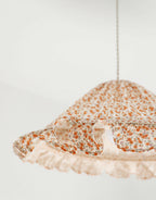 Emilia "fleurettes" conical pendant light with frill
