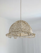 Margaret "twigs" print rounded dome pendant light with ruffles