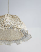 Margaret "twigs" print rounded dome pendant light with ruffles
