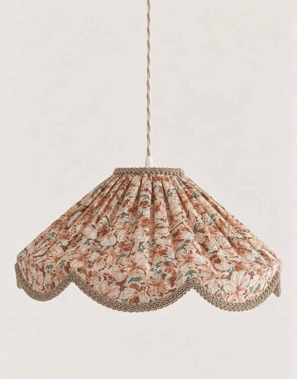 Cosette floral pendant light "fleurs de provence" print