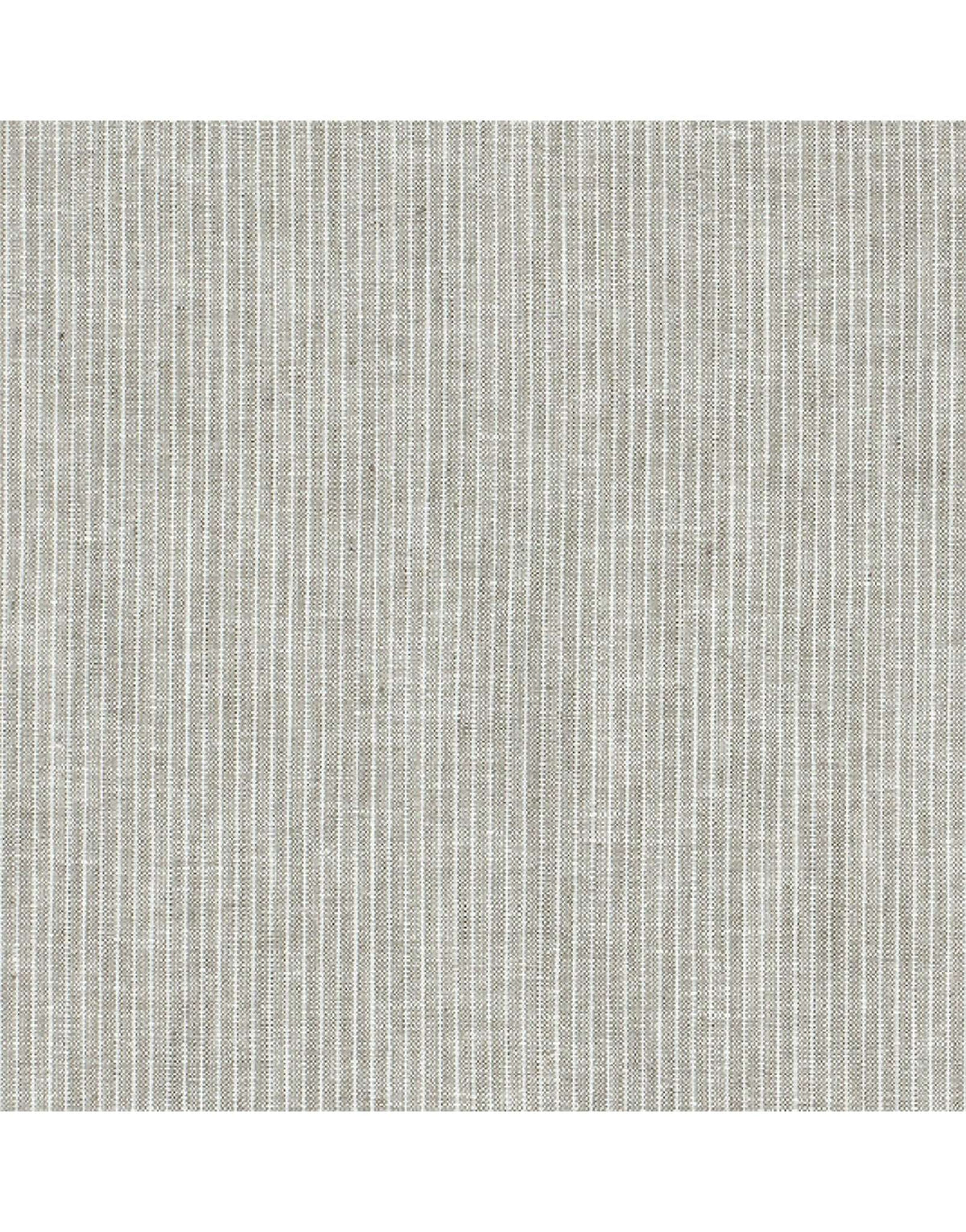 Étoffe à fines rayures, texture tissée, aspect lin et coton.