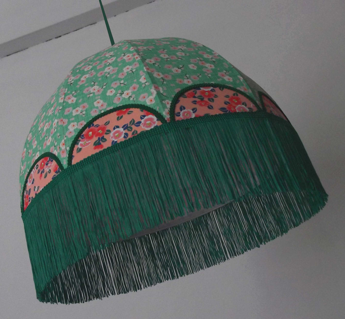 "Matilda" fringed retro pendant light.