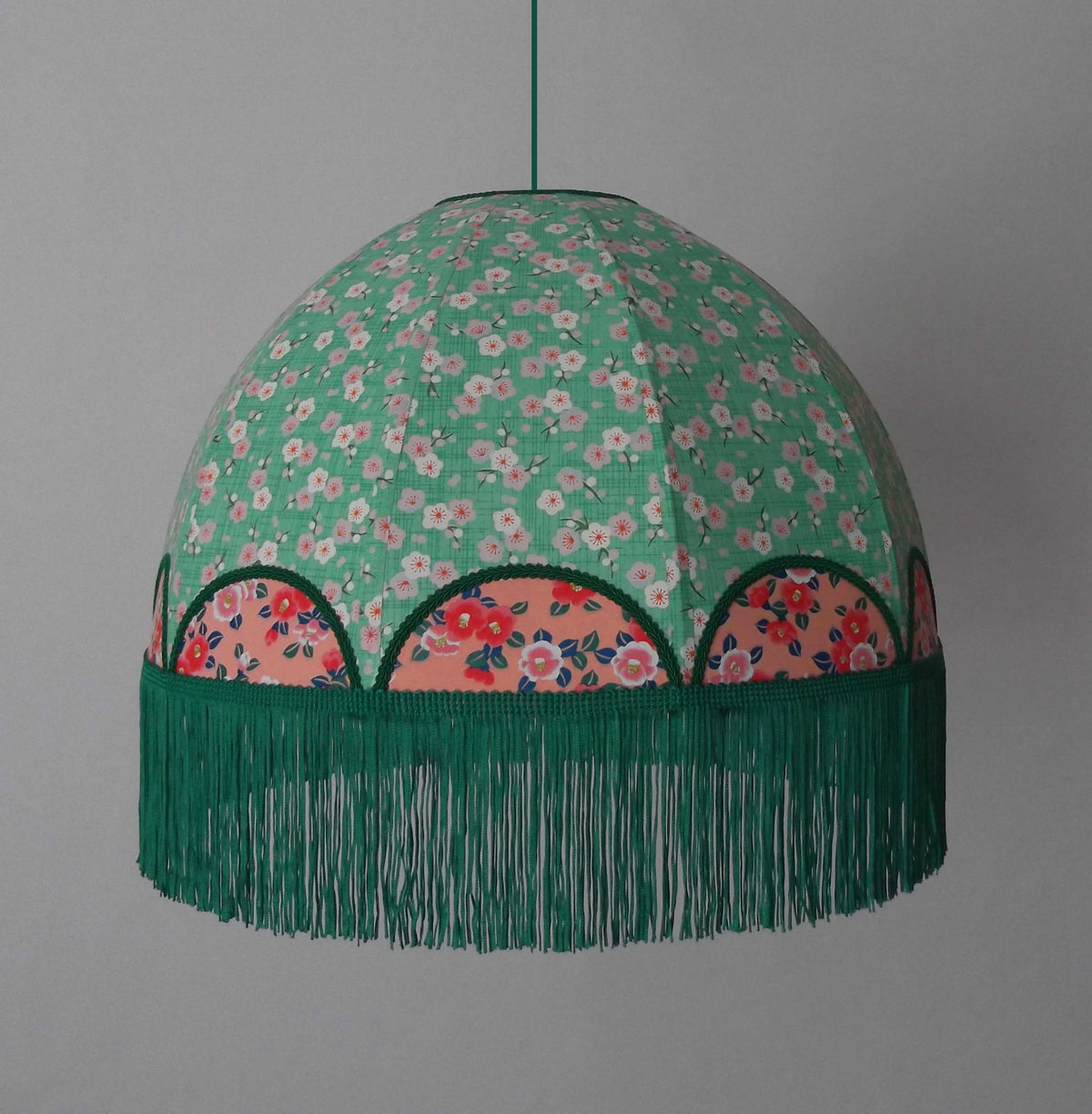 "Matilda" fringed retro pendant light.