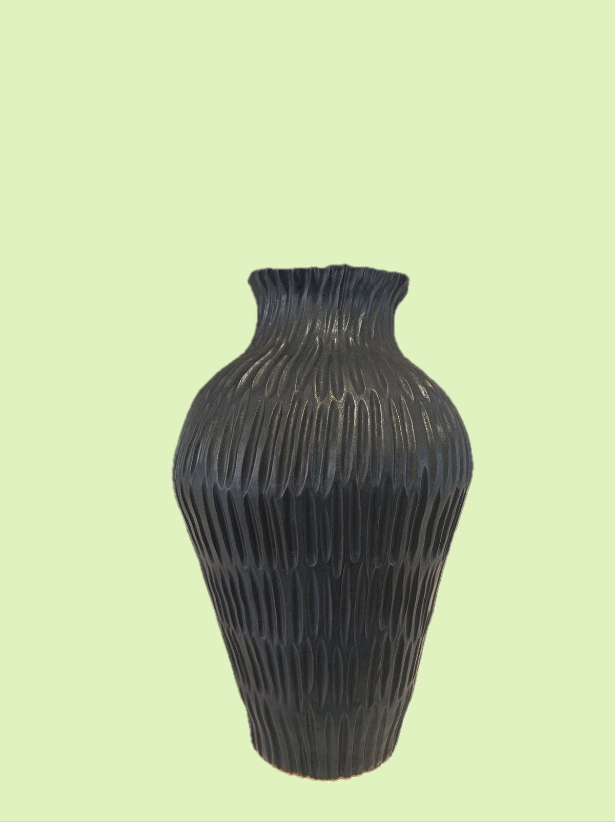 VASE CERAMIQUE CONTEMPORAINE NOIR MAT