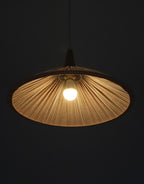 Suspension ELEONORE 60 cm, lin et coton rayé terra